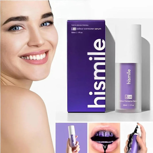 V34 Colour Corrector Serum - Purple Toothpaste for Brilliant Teeth Whitening - Pack of 1